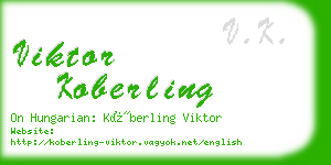 viktor koberling business card